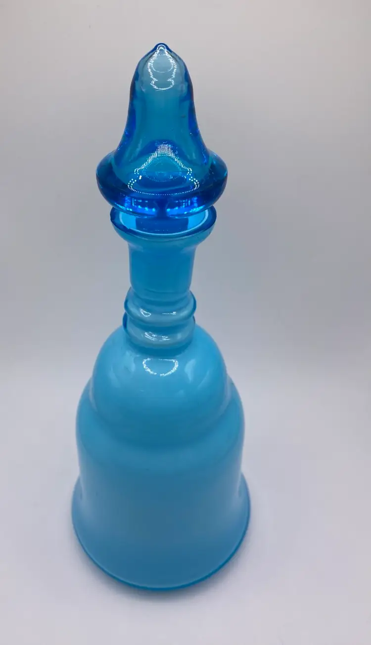 Vintage Blue French Opaline Decanter / Perfume Bottle As Is