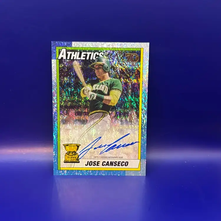 Jose Canseco 2021 Topps All-Star Rookie Cup Autograph Holofractor #58/99 Oakland Athletics