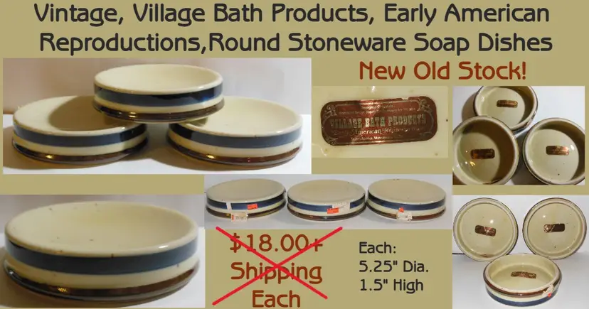 #01 Vintage Stoneware Soap Dish