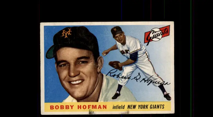 1955 Topps #17 Bobby Hofman - (pk-tl1) - New York Giants