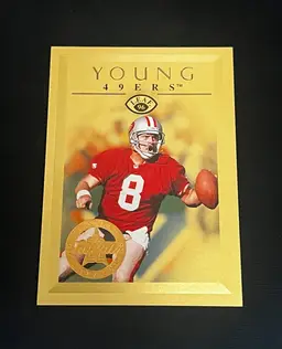 Steve Young 1996 Leaf 22 Karat Gold Leaf Stars /2500 #13 HOF San Francisco 49ers
