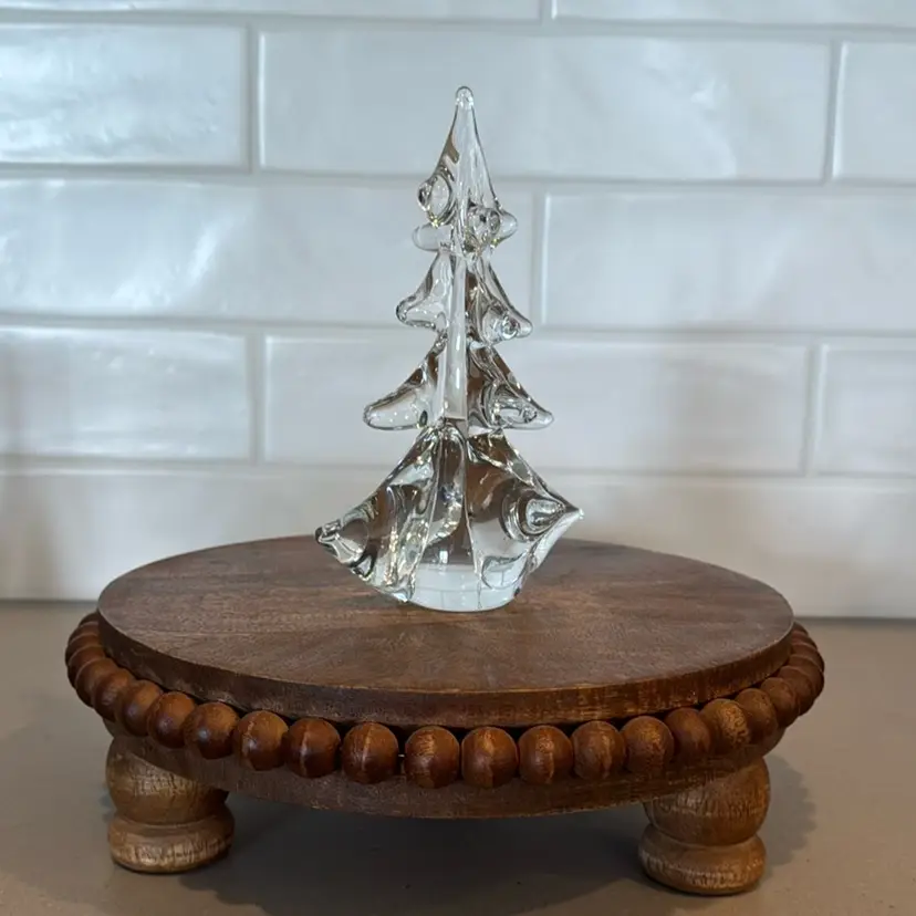 Clear Art Glass Christmas Tree