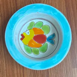 Desimone Italian Pottery Fish Bowl Dish 5" Hand Painted Italy Vintage Signed