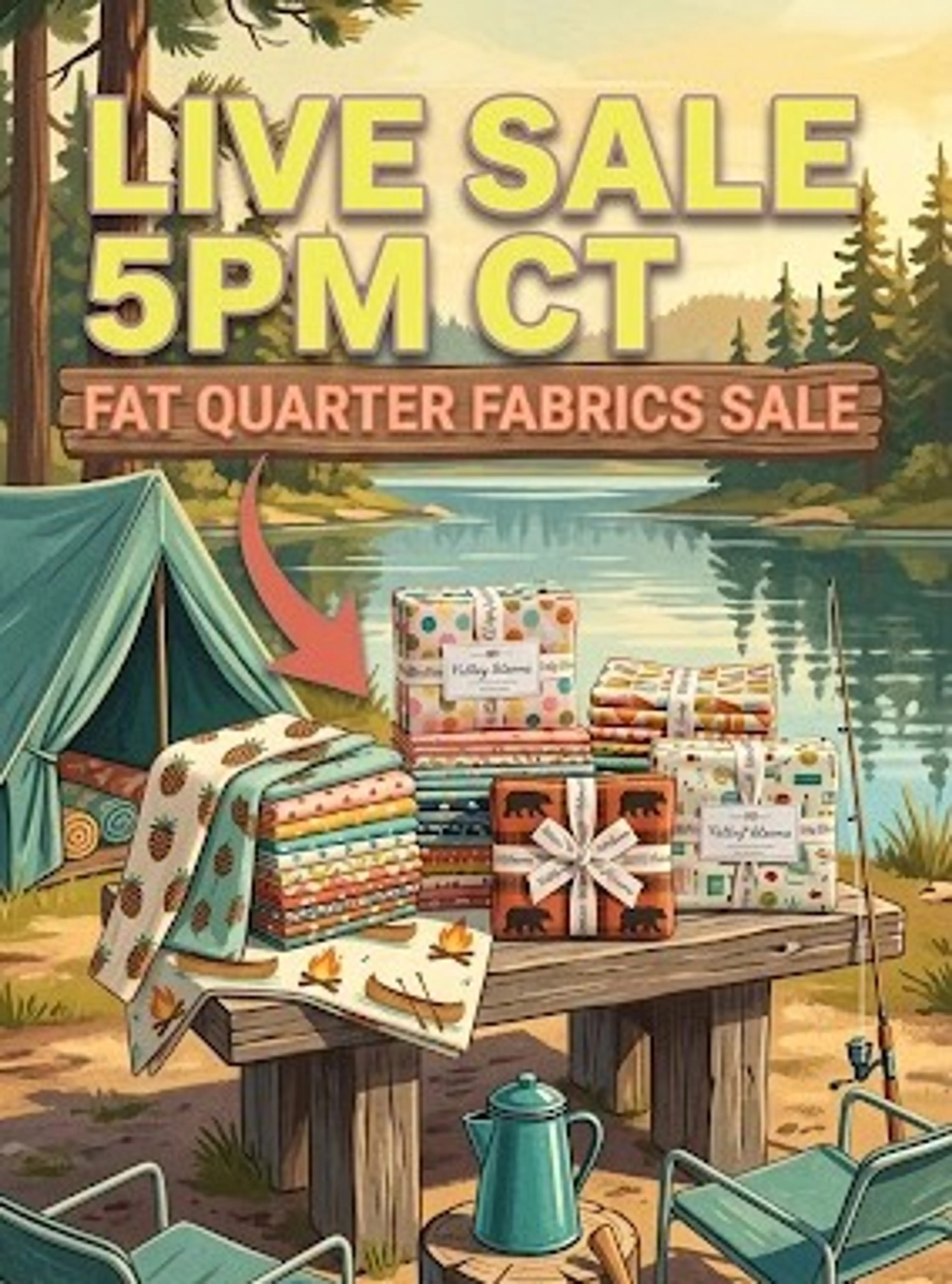 Fat Quarter Retro Style & Vintage Fabric, Trims & More!!