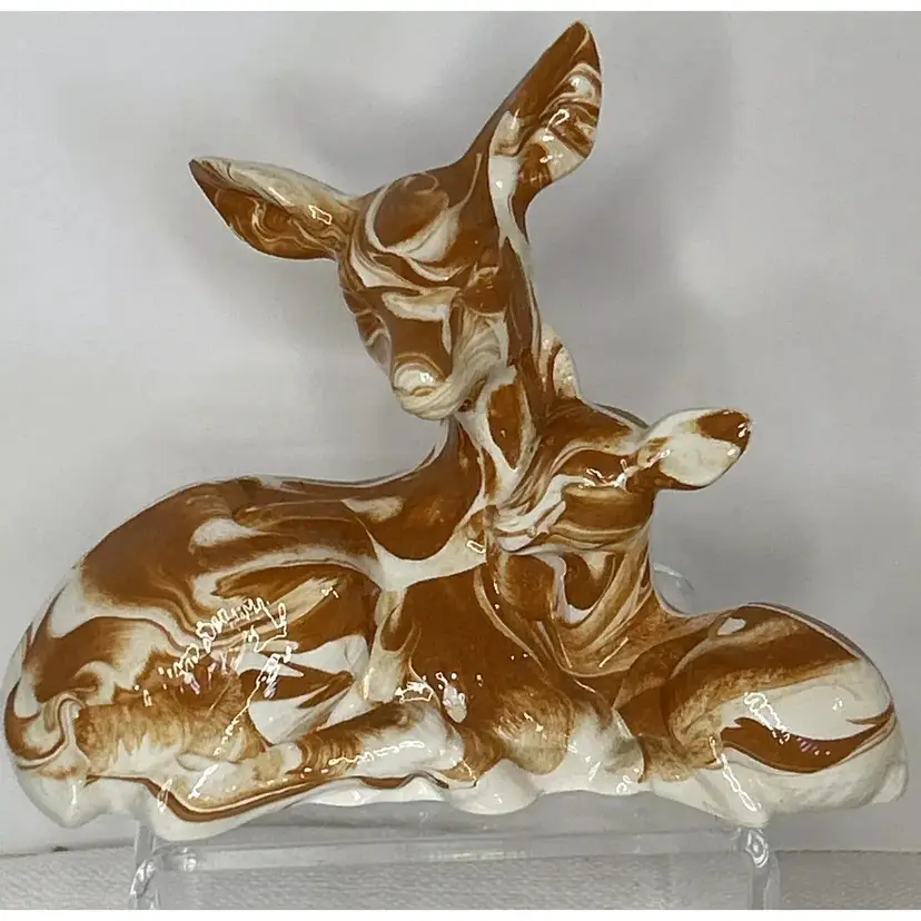 Deer & Fawn Figurine Tennessee Clay ~ Originals by G. Green