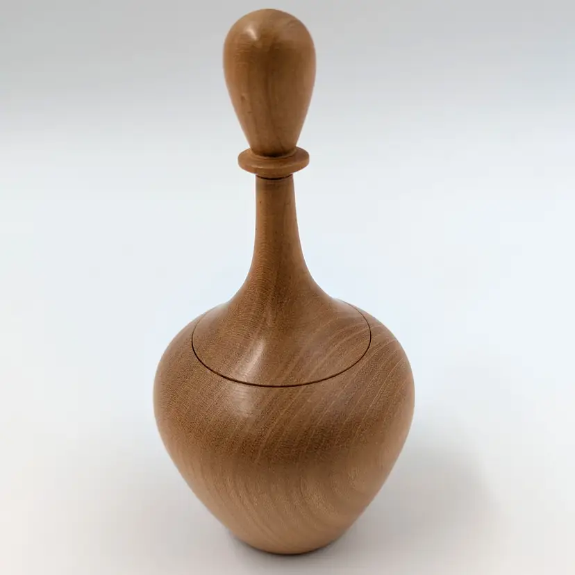 Cherry Wood Carved Trinket Box