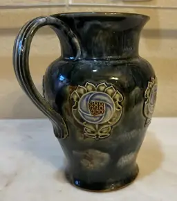 Antique Royal Doulton Lambeth Art Nouveau Jug by E. Violet Hayward (1902-1922)