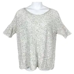 NEON BUDDHA Top Size Large Open Weave Knit Art To Wear Boxy Womens Active