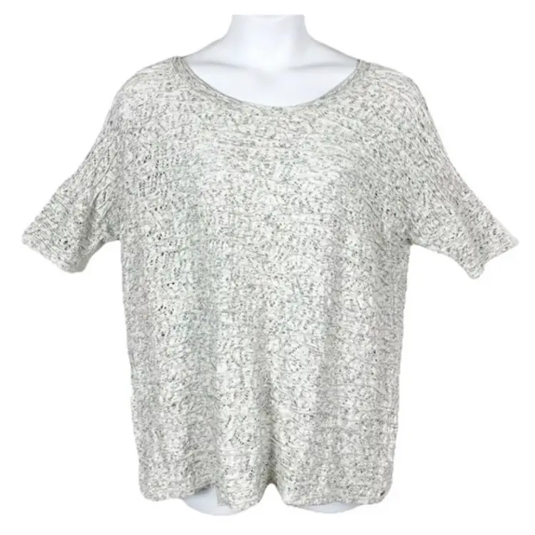 NEON BUDDHA Top Size Large Open Weave Knit Art To Wear Boxy Womens Active