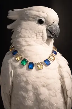 31. Vintage Tricolor Faceted Glass Necklace – Blue, Green & Smoky Topaz Tones – 18” + Ext