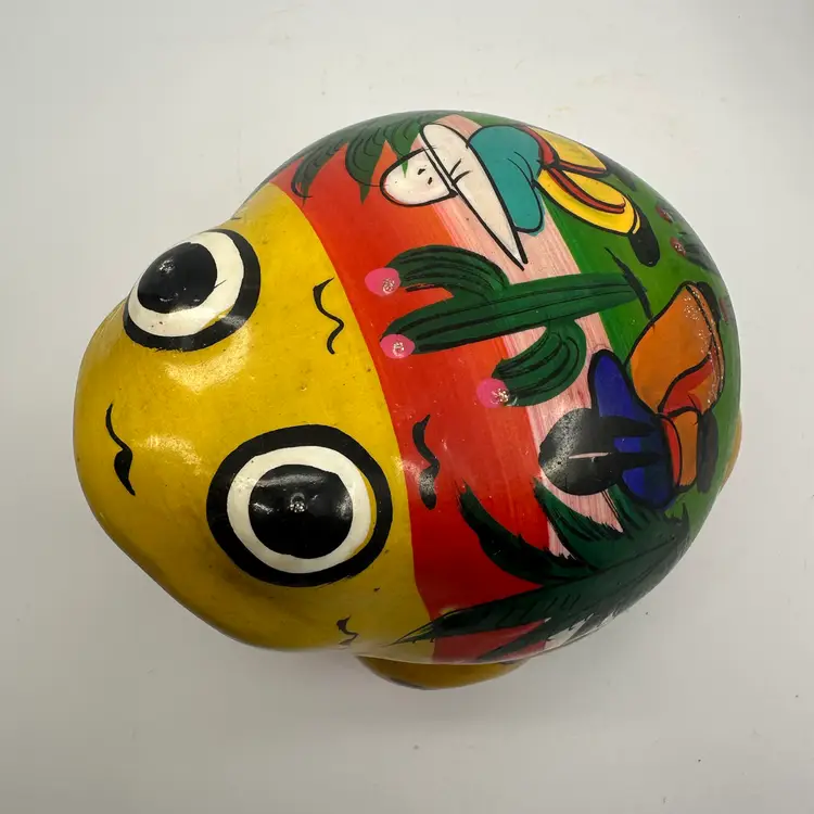 Redware Talavera Frog Trinket Box