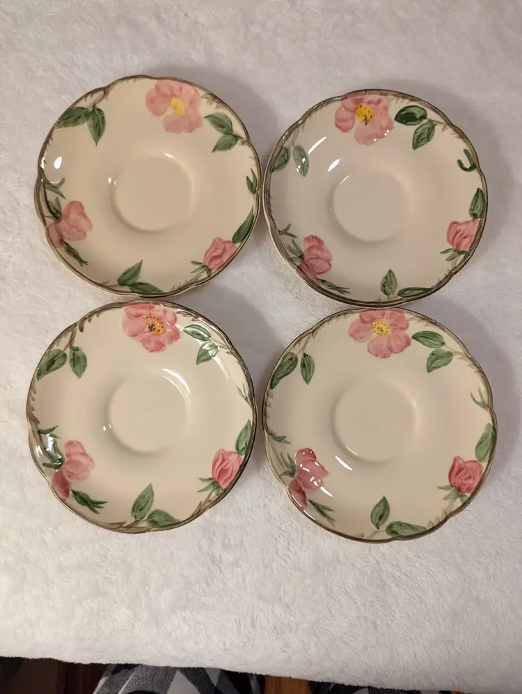 Franciscan Desert Rose Set of 4 Saucers Made in the USA