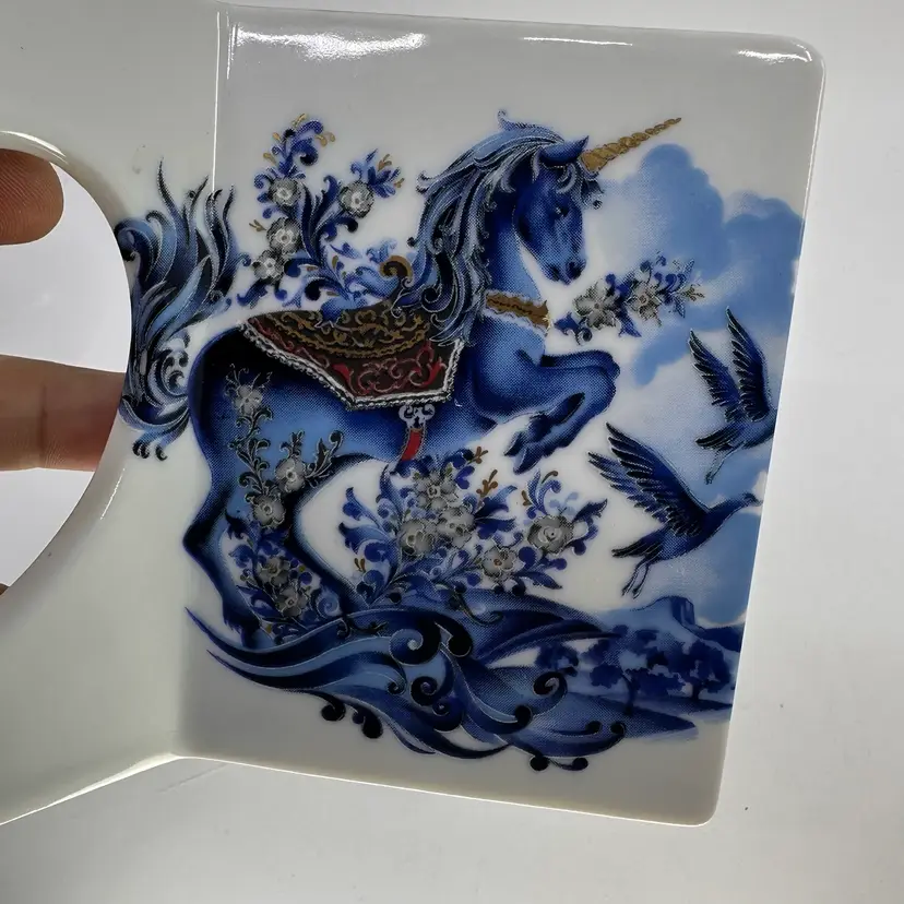 Unicorn Ceramic Heart Shaped Picture Frame