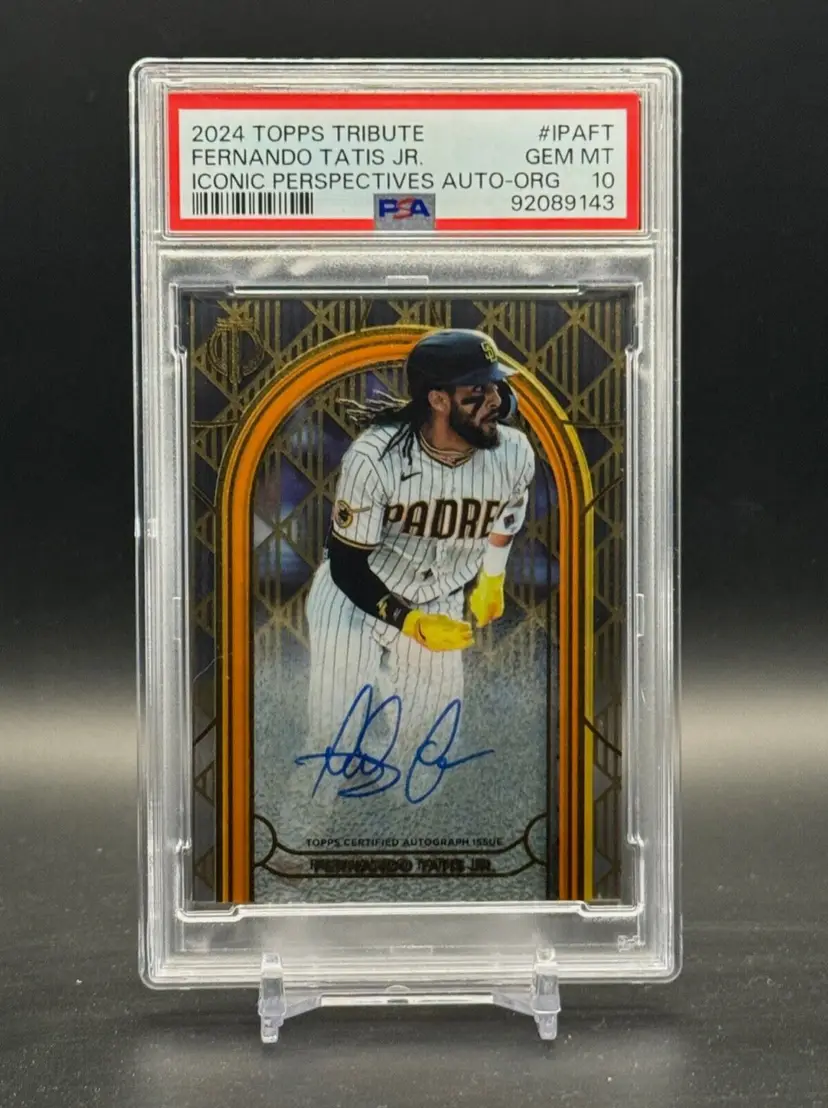 2024 Topps Tribute ICONIC PERSPECTIVES AUTO ORANGE Fernando Tatis Jr. #IPAFT /25 PSA 10