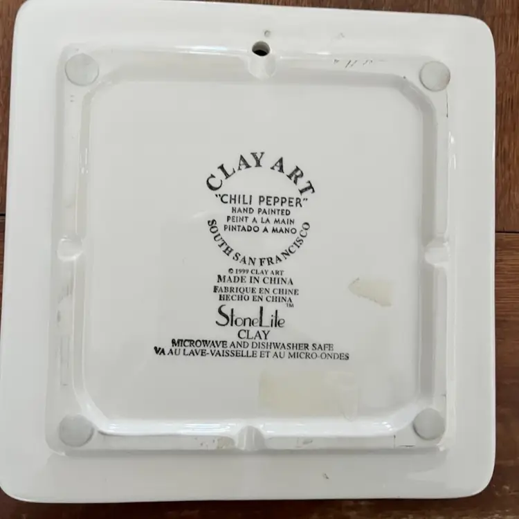 #01 Chili Pepper🌶️ Trivet- Wall Decor- 1999-by Clay Art- 6.5” x 6.5”- Dimensional