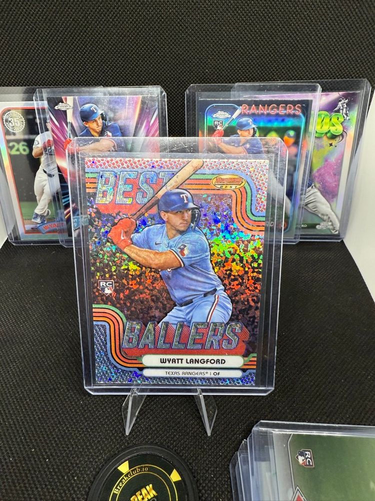 Wyatt Langford RC Lot 2024 10 Card With Mini Diamond Best Ballers SP