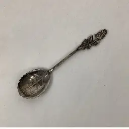Vintage Silver Spoon 800 Sterling Rose Floral