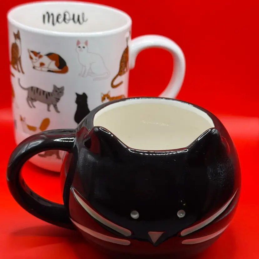 Pair Of Cat Mugs