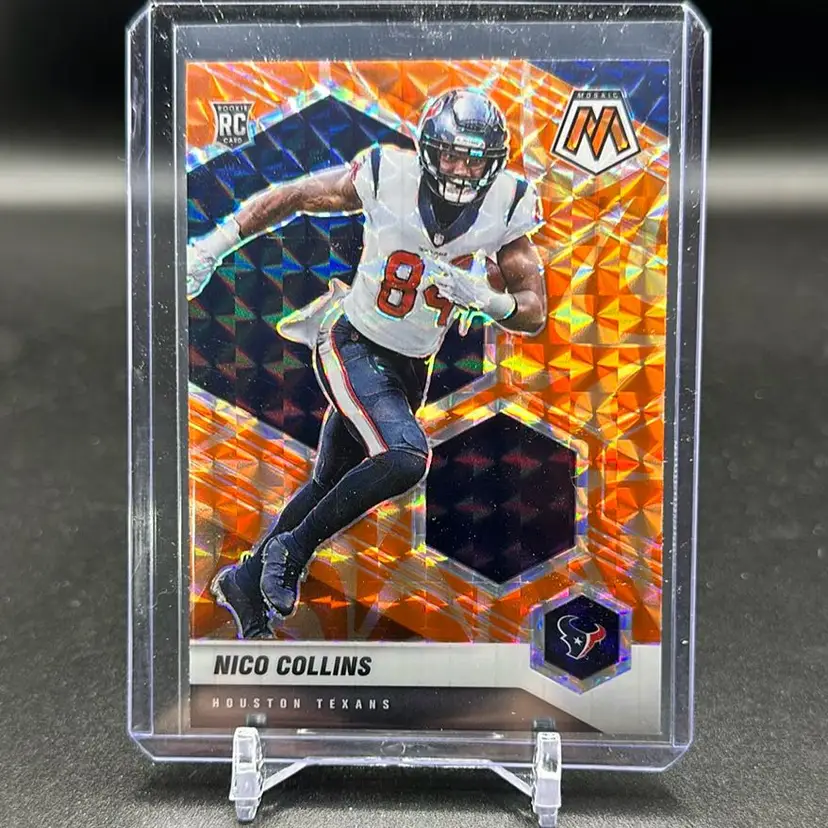 Nico Collins 2021 Mosaic Orange Reactive RC Houston Texans