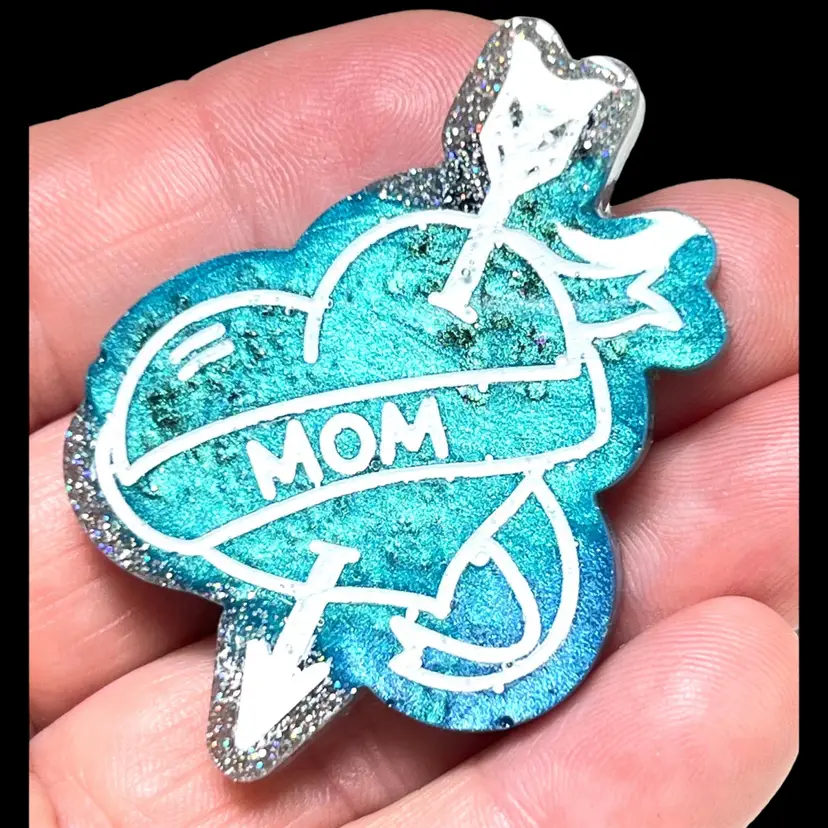 Mom "Tattoo-style" Magnet Resin Art