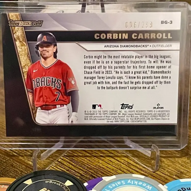 2023 Topps Update Black Gold Corbin Carroll RC Black /299