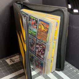Pokemon Card Binder Collection Pikachu Cover Art Over 275 Cards Rares Holos Variety GUC
