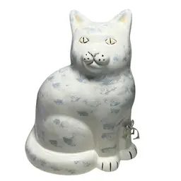MCM Ceramic Cat Figurine With A Grey Wash