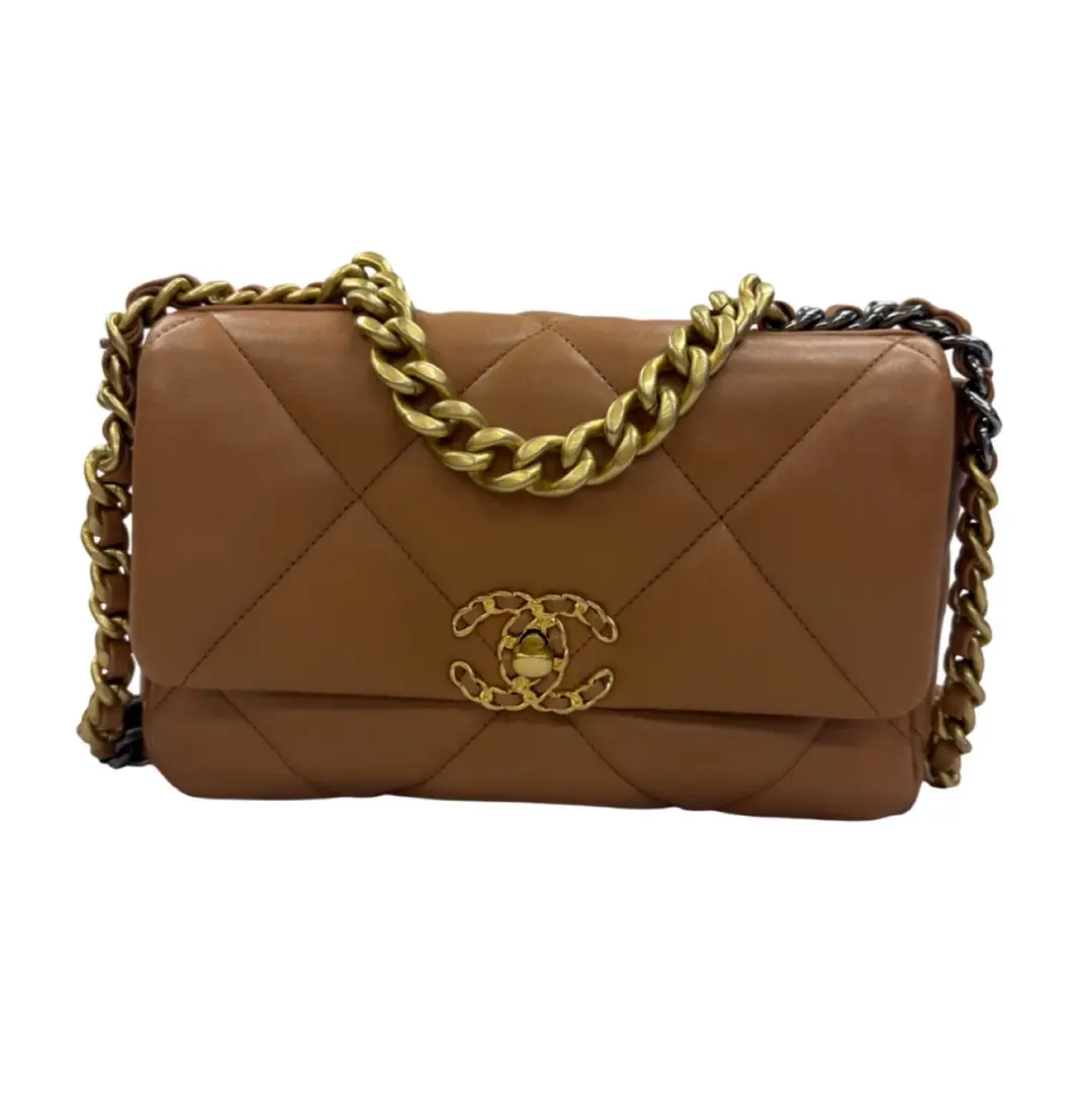 Chanel 19 Small/Medium Flap Quilted Lambskin Bag