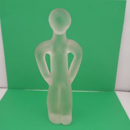 Frosted glass human figurine/paperweight
