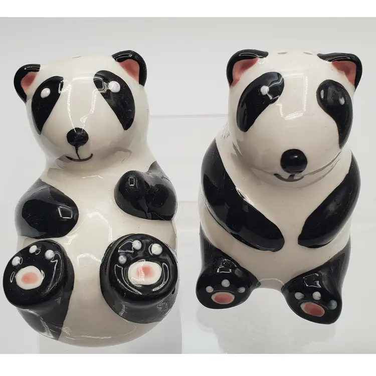 Adorable Panda Cub Salt and Pepper Shakers