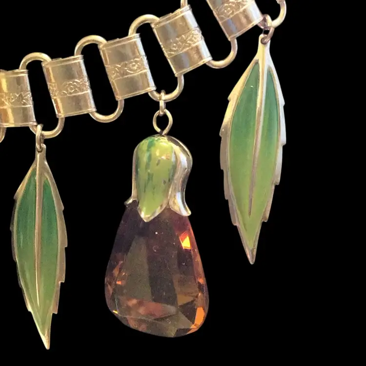 Vintage Amber Glass Necklace