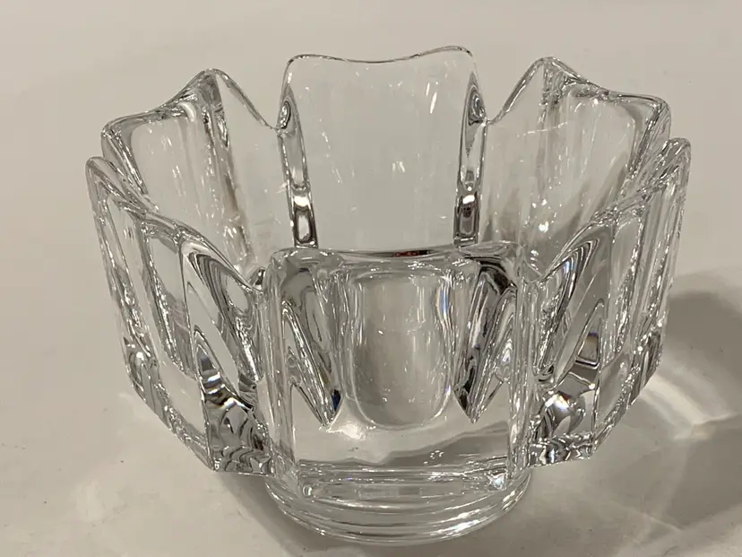 Signed Orrefors Crystal CORONA 4.5” Small Bowl