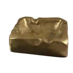 021. MCM Gatco Solid Brass Ashtray. 4” x 3”