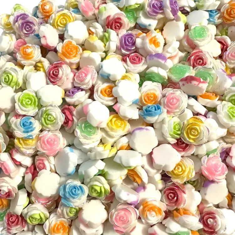 30 Mini Flower Charms
