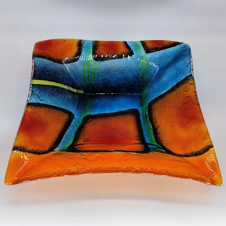 Crate & Barrel Fused Glass Bowl