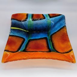 Crate & Barrel Fused Glass Bowl