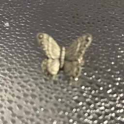 Vintage Butterfly Pewter Brooch