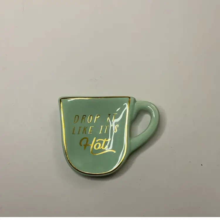 Green Teacup Shaped Teabag Holder
