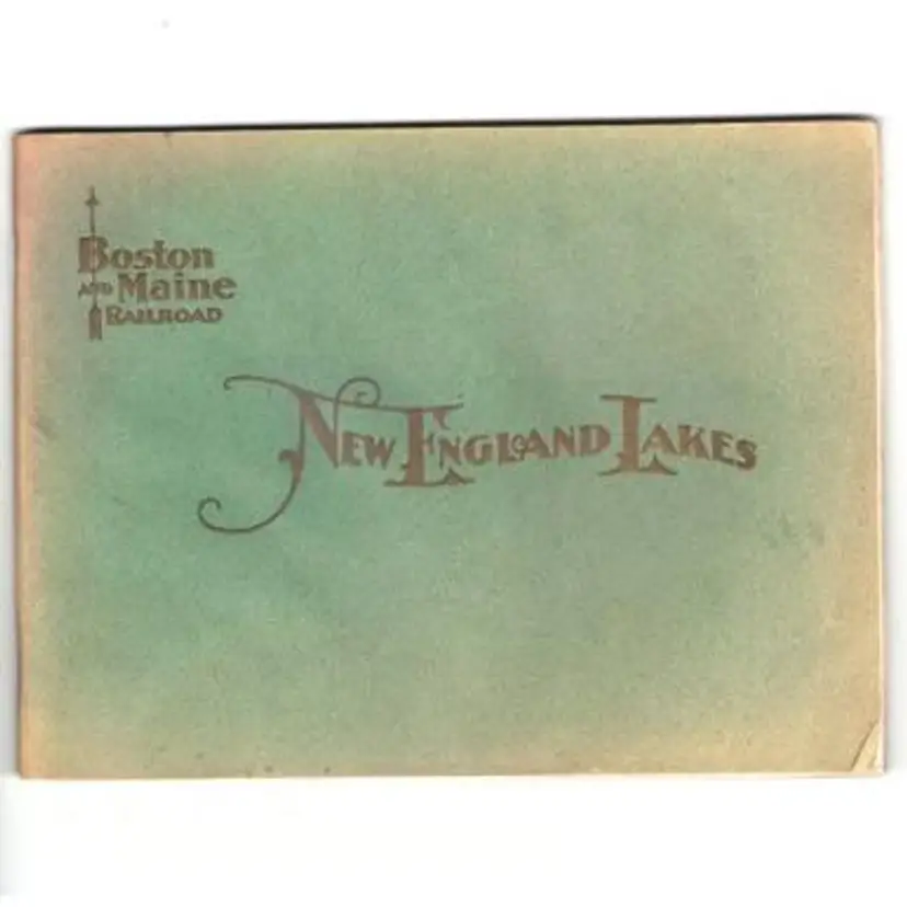 Vintage Booklet New England Lakes By Boston And Maine Railroad Soft Cover Pix