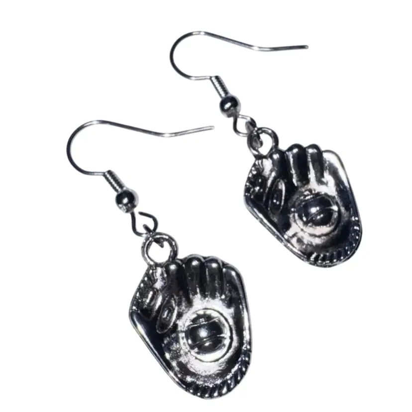 Baseball Glove Charm Sports Handmade Dangle/Fishhook Earrings