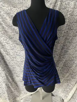 NWT DKNY Women’s Large Black/Blue Top