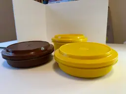 Tupperware 3 Seal & Serve Bowls With Lids Vintage Harvest Colors