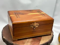 Handmade Cedar Jewelry Trinket Secret Box