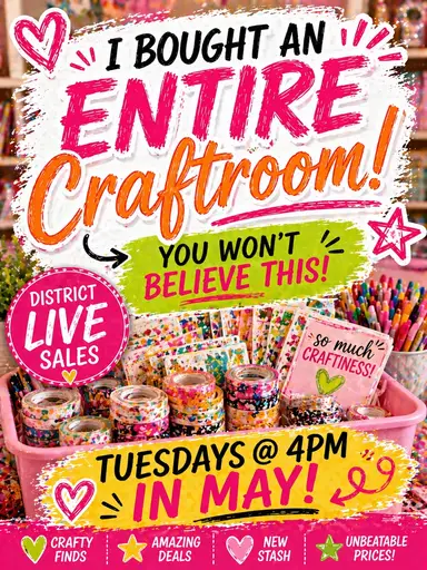     HUGE LIVE CRAFT SALE! I Bought an Entire Craftroom 