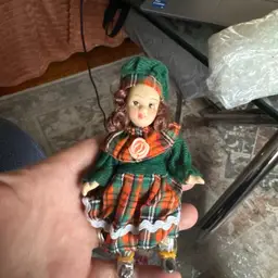 Vintage miniature porcelain doll 5”