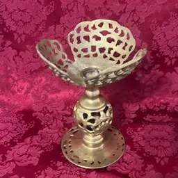 Brass Filigree Candle Holder
