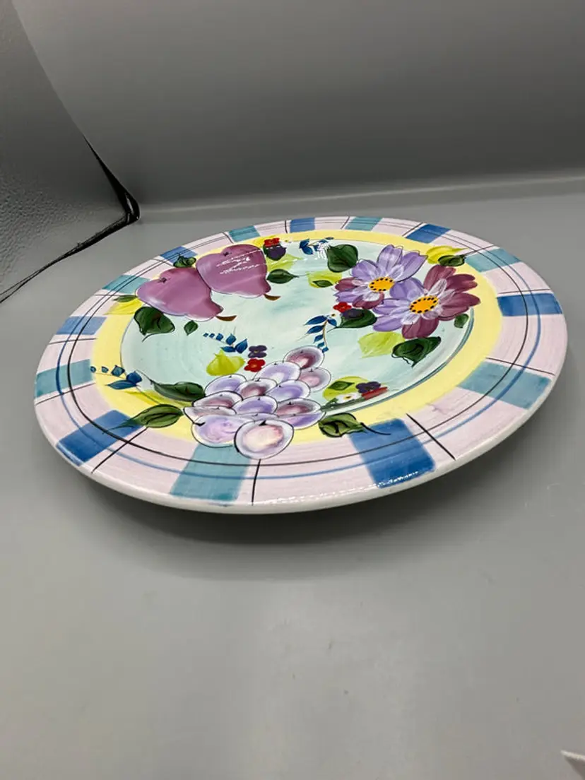 Italian ceramic fruit dinner plate