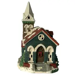 Vintage Mervyn's 1992 Village Square Christmas Lighted Church - No Box