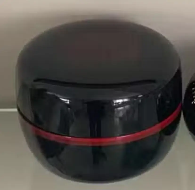 Vintage Traditional Japanese Black Lacquer Small Storage Nesting Set Boxes