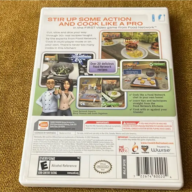 Food Network: Cook or be Cooked (Nintendo Wii, 2009) Complete With Manual 